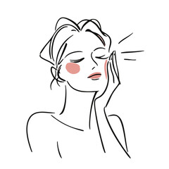 Beauty Line illustration of Emotional Woman Series –  Pleasure