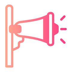 Obraz premium loudspeaker gradient icon