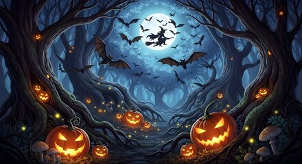 Haunted Halloween Night in the Enchanted Forest