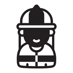 firefighter glyph icon