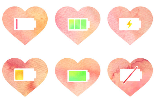心の充電アイコン &ndash; Heart Recharge Icons