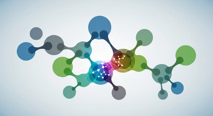 Dynamic Abstract Network of Connected Spheres Representing Digital Innovation and Scientific Research in a Modern Visual Design