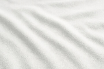 Soft Wavy White Cotton Fabric Background