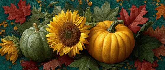 Season of gratefulness: a cozy collage of fall's abundance. Vibr