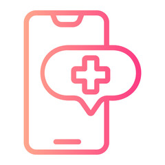 emergency call gradient icon