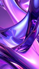 Dynamic Iridescent Purple Metallic Liquid Abstract Background.