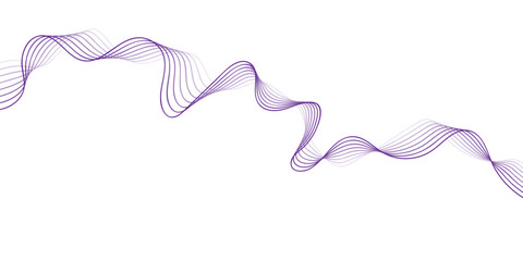 Abstract pink and purple ribbon swirl flow design vector illustration with light blue line art on white backdrop