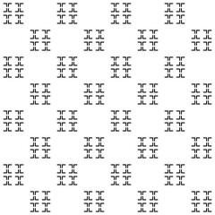 Simple minimalist geometric motif vector design. Seamless pattern for male fashion. Shirt fabric swatch black white modern pattern.