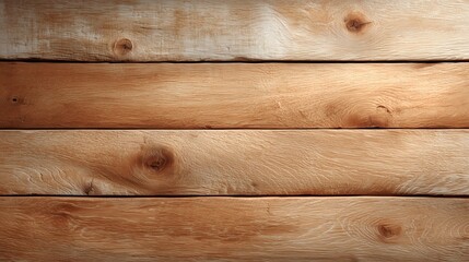 Light oak wooden plank background with visible wood grain and knots, perfect for rustic product scenes, packaging design, or interior decor.