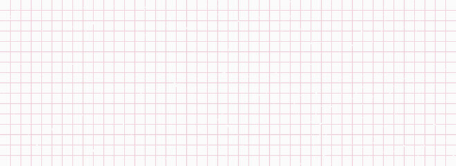 Red grid paper pattern background. Graph texture for school notebook design. White sheet layout, math chart elements, lined structure. Vector template, clean academic surface, geometric ruled backdrop