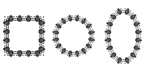 Halloween empty Frame. Set Halloween vector empty Frame isolated white background. Perfect Halloween Frame collection from spider. Ideal for social media reels stories decor. EPS 10