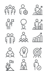 Business and Team Management Icon Pack