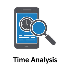 Time Analysis Vector Icon which can easily modify or edit