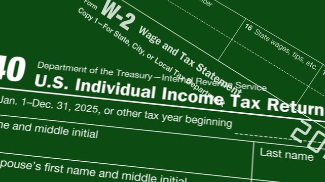 IRS 2025 Tax Forms Animation Background