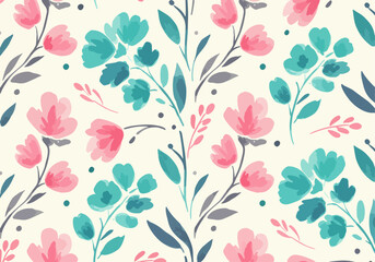 Floral pattern made of meadow flowers isolated on white background. Flat lay. Top view.