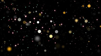 Animated overlay with bokeh golden lights, seamless loop – Christmas Red and Gold Particles with Rising Motion, Loop ready background animation for holiday titles - Powered by Adobe