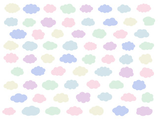 可愛いパステルカラーの雲型フレームセット