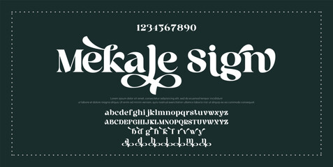 Mekale Sign luxury elegant typography vintage serif font wedding invitation logo music fashion property 