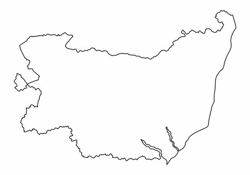 Suffolk county outline map