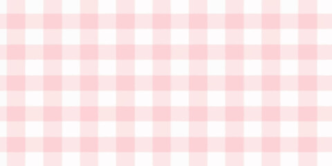 Soft pastel pink and white plaid pattern with a gentle blurred effect creating a delicate and feminine background texture
