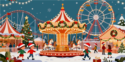 Christmas Festival Background Image