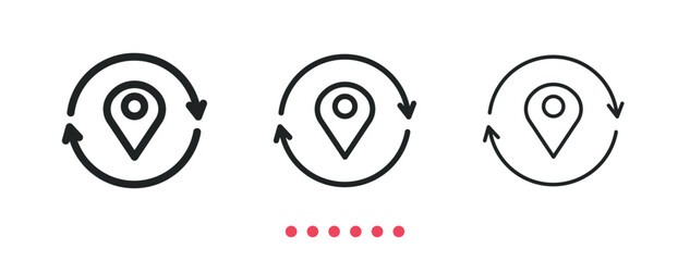 Navigation icon. Thin line icon vector