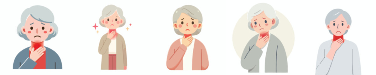 vector of a grandmother with knee pain