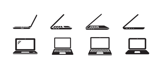 Laptop icon, simple black style symbol sign, digital laptop icon Vector illustration EPS 10.