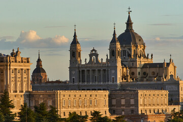 Fototapeta premium Almudena Cathedral in Madrid, Spain