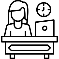 Naklejka premium Working Icon