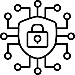 Fototapeta premium Cyber Security Icon