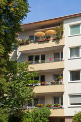 Modernes Wohngebäude, Mehrfamilienhaus, Bremerhaven, Bremen, Deutschland