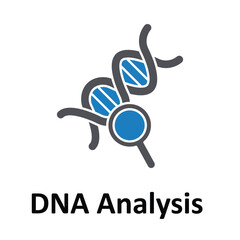 DNA Analysis Vector Icon which can easily modify or edit