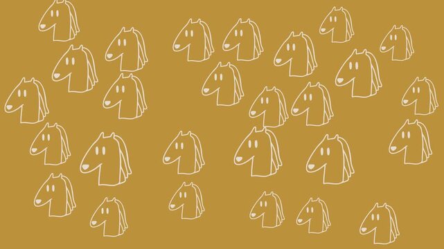 horse head pattern background video