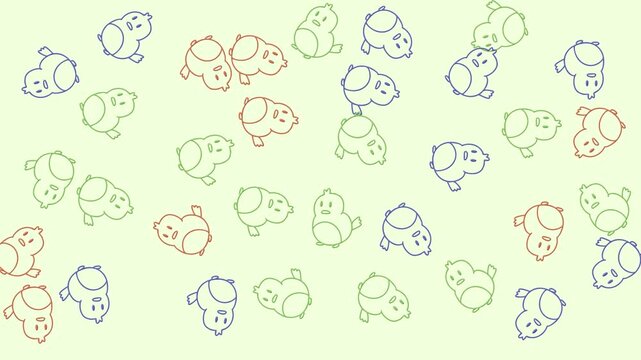 colorful bird pattern background video