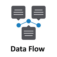 Data Flow Vector Icon which can easily modify or edit