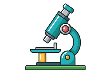 microscope vector in white background