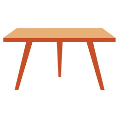 wooden table isolated on white background