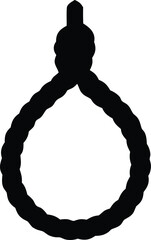 Twisted rope icon silhouette. Climbing or knot vector graphic.