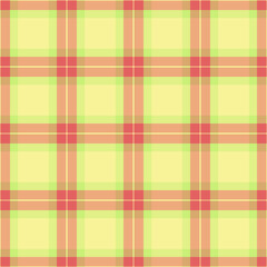 Pretty textile background seamless, ornament texture vector plaid. Living room fabric tartan pattern check in orange and lime colors.