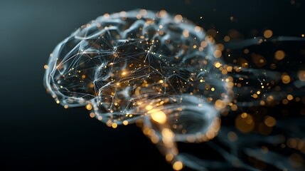 Abstract AI circuit brain analyzing millions of transactions, glowing data visualization, cybersecurity fintech system