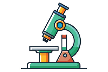 microscope vector in white background