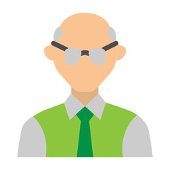 Professor Vector Flat Icon Design
