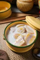 Banana in coconut milk , thai called Kluai Buat Chi	