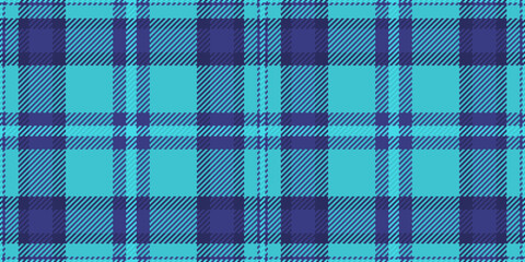 Classic tartan plaid pattern. Blue and turquoise textured weave. Traditional design for textile, fashion, backdrop. Use for crafts, backgrounds, or designs.