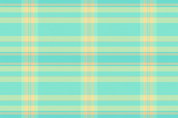 Deco plaid vector seamless, pop tartan fabric texture. Composition background textile pattern check in teal and mint colors.