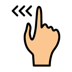 Drag Gesture Vector Filled Icon Design