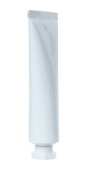 Blank white cosmetic cream tube, isolated on a transparent background