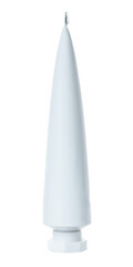 Blank white cosmetic cream tube, isolated on a transparent background