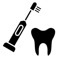 Electric Toothbrush Glyph Icon